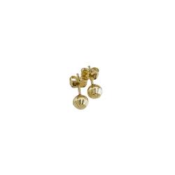 Kolczyki złote kulki diamentowe  śr. 0,5 cm